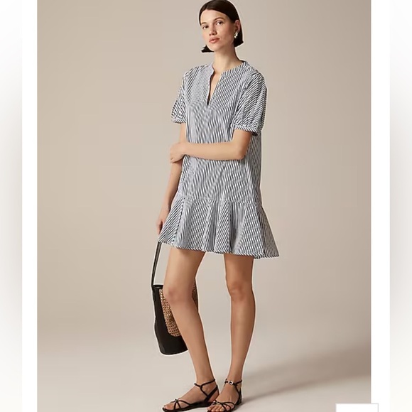 NWT! J.Crew Delilah dress in striped classic cotton poplin.Women’s Size 2X. $148 - Picture 3 of 9